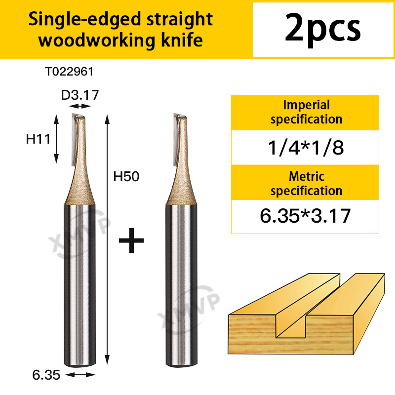 Fresa para carpintería con cuchillo recto de doble filo extendido, cabezal de herramienta para máquina de grabado y recorte, máquina de torno