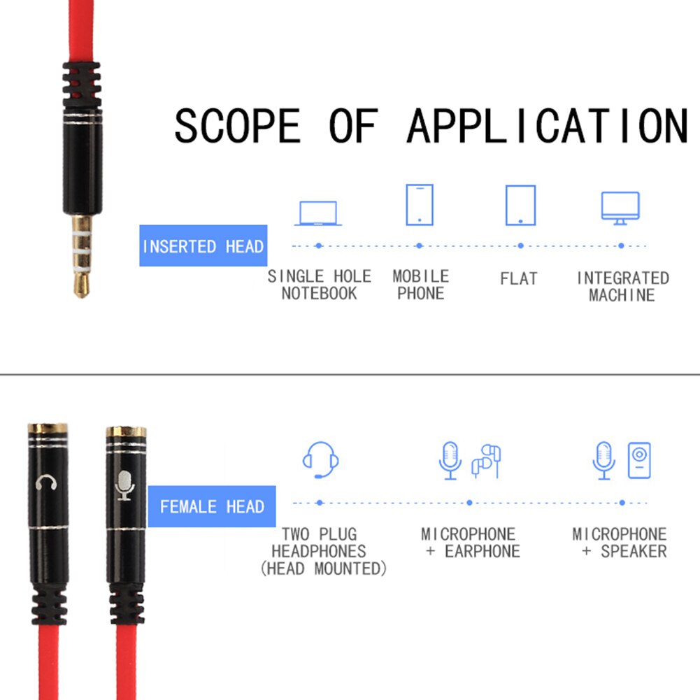 Trrs hoofdtelefoon splitter 3.5mm jack 4- -polig mannelijk naar dubbele vrouwelijke hoofdtelefoon adapter trrs hoofdtelefoon splitter 3.5mm jack 4-- polig mannelijk