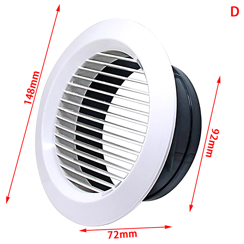 Air Outlets 1 Piece Adjustable Vent Hood Round Duct Ceiling Wall Holes Ventilation Grille Shutters Kitchen Bathroom Air Outlets: D2