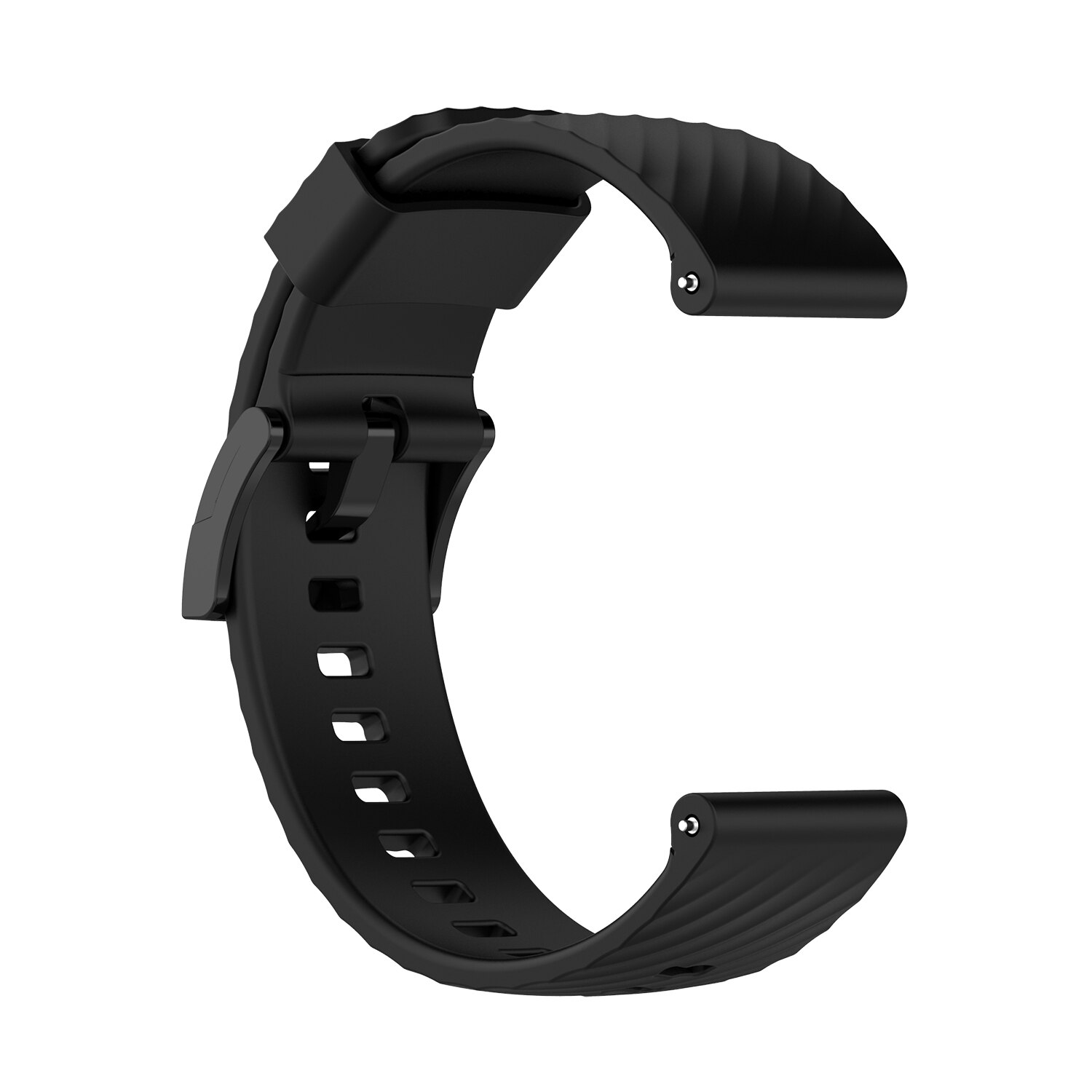 24Mm Sport Siliconen Band Voor Suunto 9/9 Baro Polsband Voor Suunto 7/D5 Horloge Band Watchand Armband Vervangen accessoires: Black
