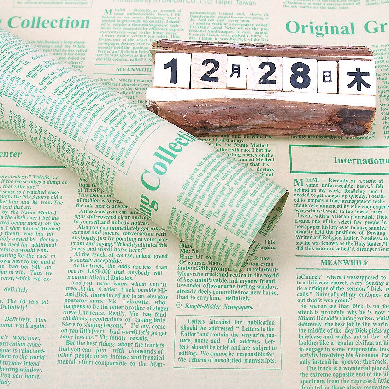 5 Teile/satz 50*70cm Vintage Kraft Verpackung Papier Bouquet Verpackung Englisch Zeitung Blume Verpackung Papier DIY Material: 13