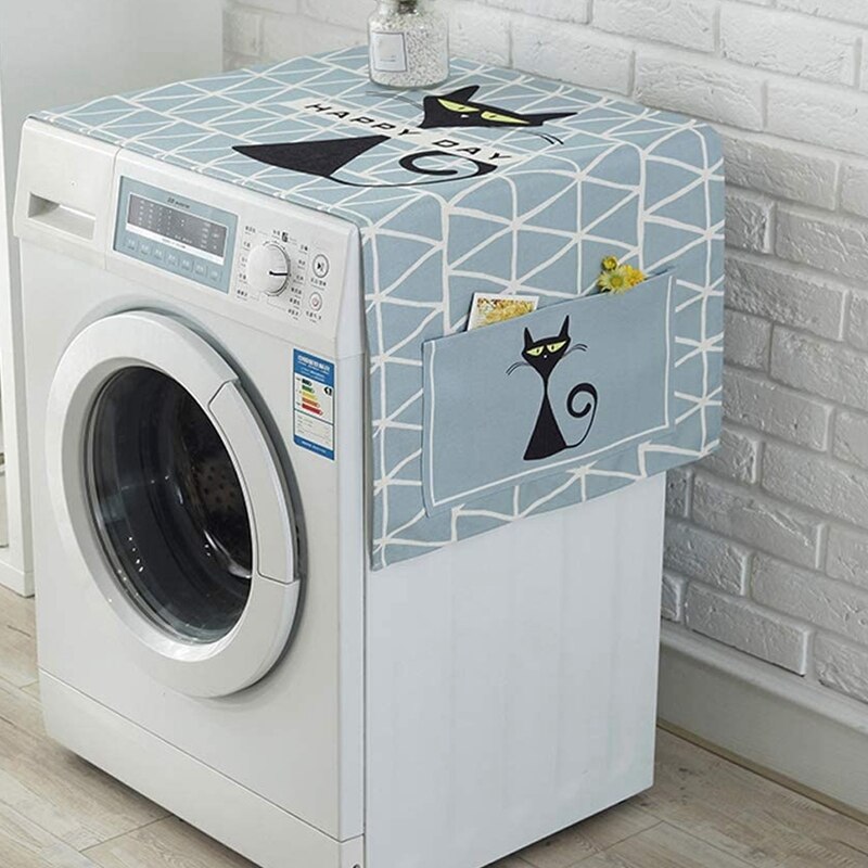 Housse pour lave-linge, housse pour lave-linge et sèche-linge, cache-poussière pour réfrigérateur, housse de Protection solaire avec sac de rangement