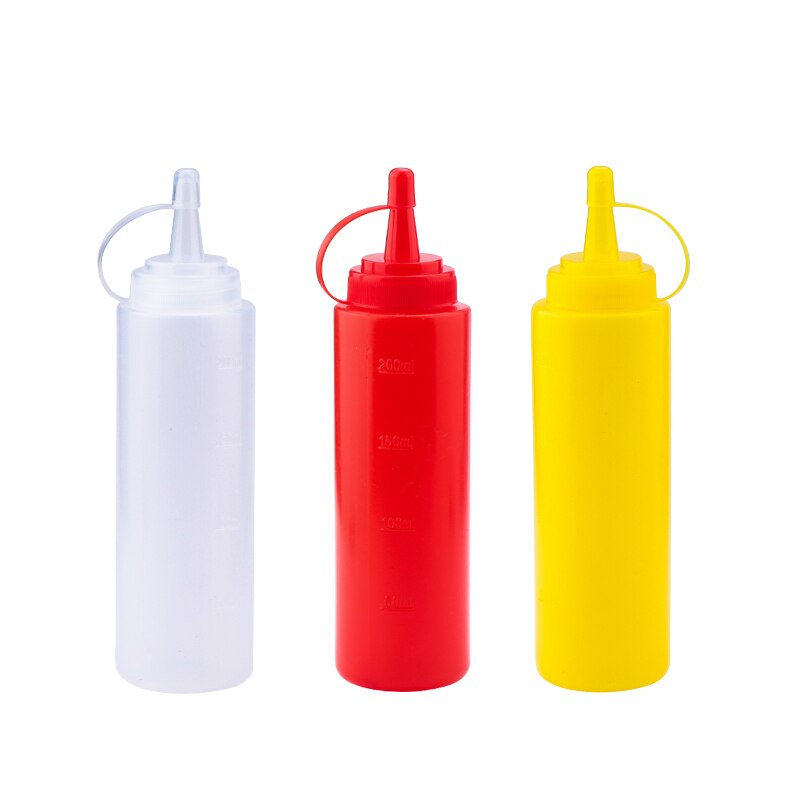 Kunststoff Nadel-nase Salat Dressing quetschen Flasche Ketchup dauerhaft Senf Würze Flaschen Küche Zubehör