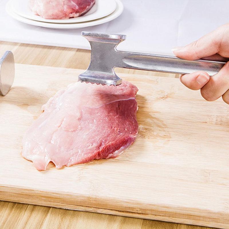 Martillo de acero de aleación de aluminio para cocina, herramientas manuales de doble cara para carne de cerdo, W7Q3