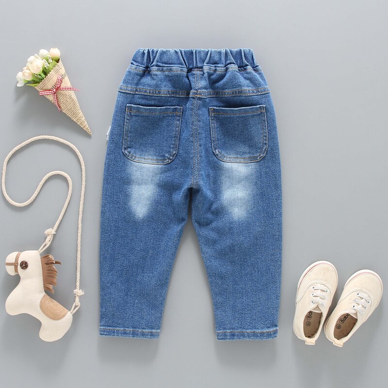 IENENS 2-9 Years Kids Boys Clothes Skinny Jeans Classic Pants Children Denim Clothing Long Bottoms Baby Boy Casual Trousers
