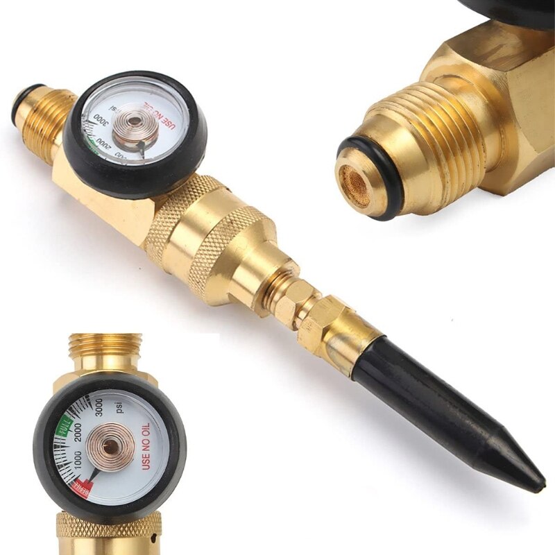 -Helium Tank Latex Balloon Inflator Regulator With Gauge For G5/8 Tank Va lve