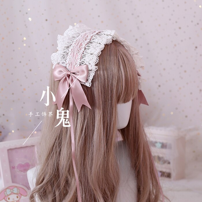 Lolita hoofdband bloem trouwen liefde god angel handvat LO moeder wilde kant kc haarband boog Lolita hoofd sieraden