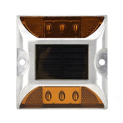 2 kpl 6 led sininen vihreä valkoinen keltainen aurinkovoima maamerkki valot vedenpitävä ulkona ajotieltä tie nasta lamppu varoitusvalo: Norsunluu