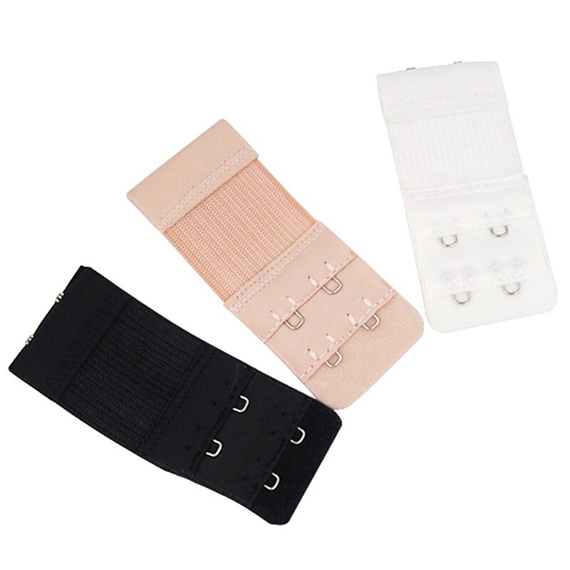 2Pcs Vrouwen Dames 2 Haak Beha Extender Soft Bra Uitbreiding Strap Elastische Ondergoed Riem Beha Verlengd Toevoegen: WT