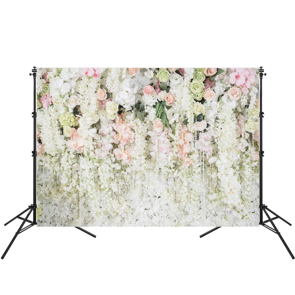 Vinyl fotostudie baggrund blomst væg fotografering baggrund for bryllupsfest foto prop fest baggrunde ) 7 ftx 5ft: Lyserød