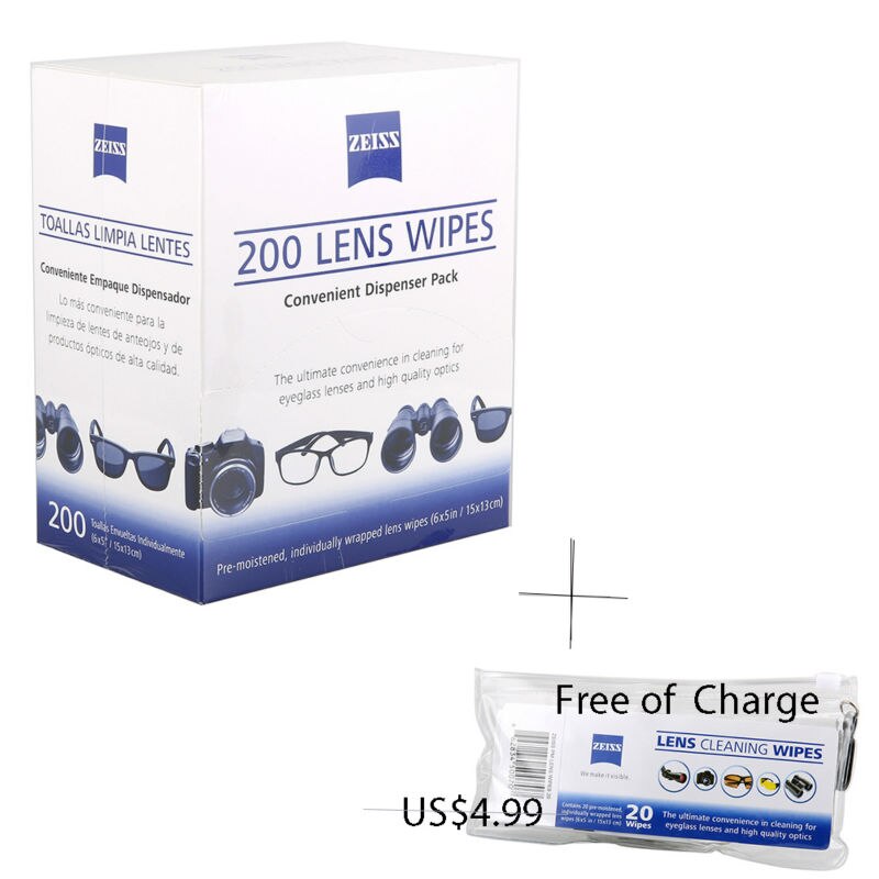 220 Zeiss Individually Wrapped Pre-moistened Lens camera Cleaning Cloth Wipes
