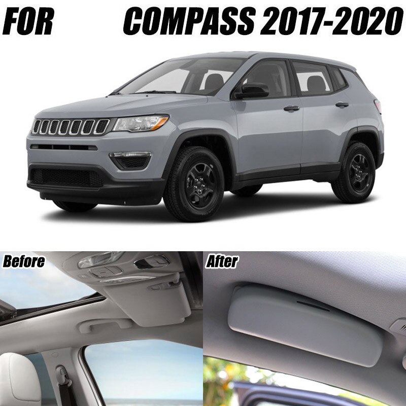 Auto Zonnebril Case Houder Glazen Kooi Clip Opbergdoos Voor Jeep Compass Mp Accessoires Auto Styling