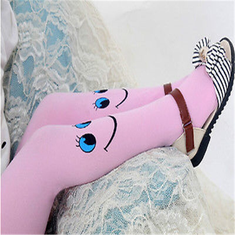 Novelty Spring Autumn Smiley Kids Tights for Girls Soft Velvet Ballet Pantyhose Kids Tight Medias Meninas