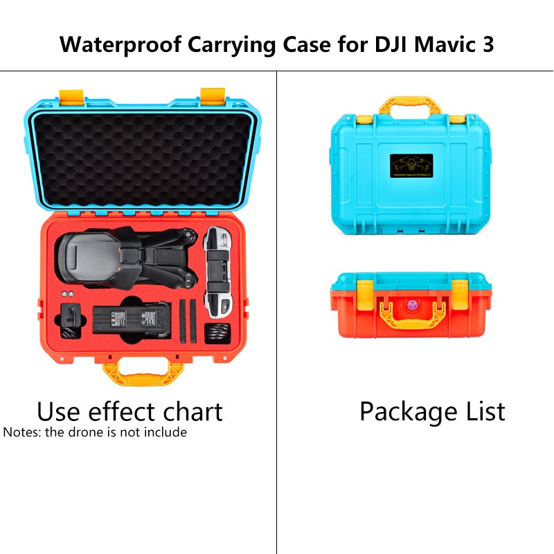 Caso de transporte portátil abs impermeável à prova de explosão caixa mala dura para dji mini 2/mavic ar 2/ar 2s zangão acessórios caixa: for mavic 3 case