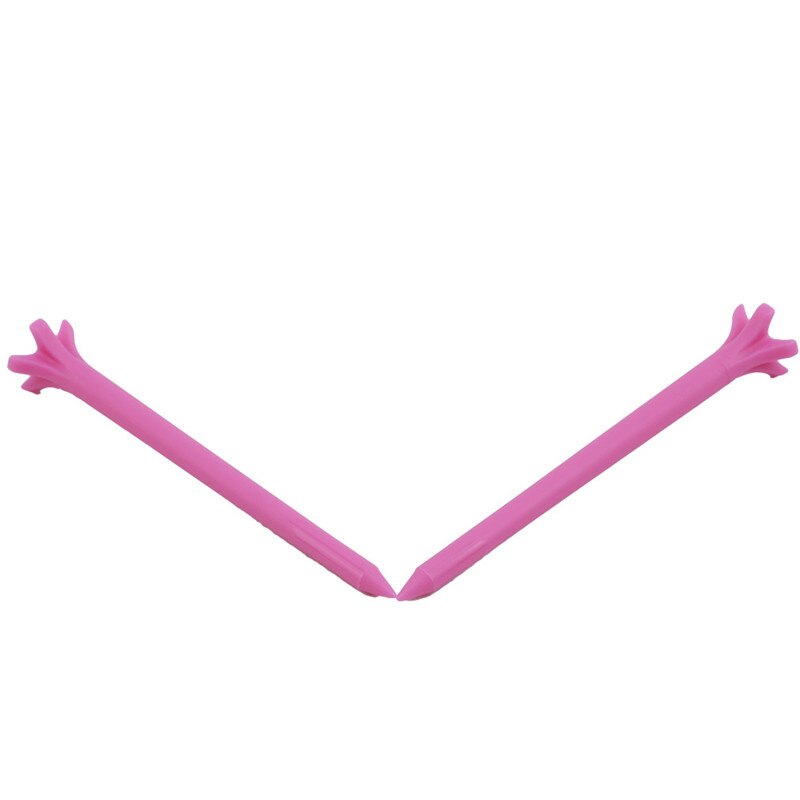 50 stuks 70mm zachte kleuren golfbal houten tees buitensporten plastic wrijvingsloze golf tees tarwe golf tees: Roze