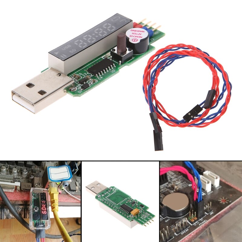 Minero de reinicio automático, tarjeta de Watchdog USB V9.0, pantalla azul, apagado automático, sin carcasa,