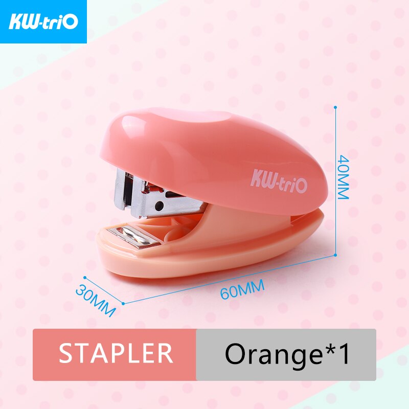 KW-triO Mini Stapler Lovely Portable Stapler Cute Candy Styling Stapler with Staple Remover Notebook Binding Office Supplies