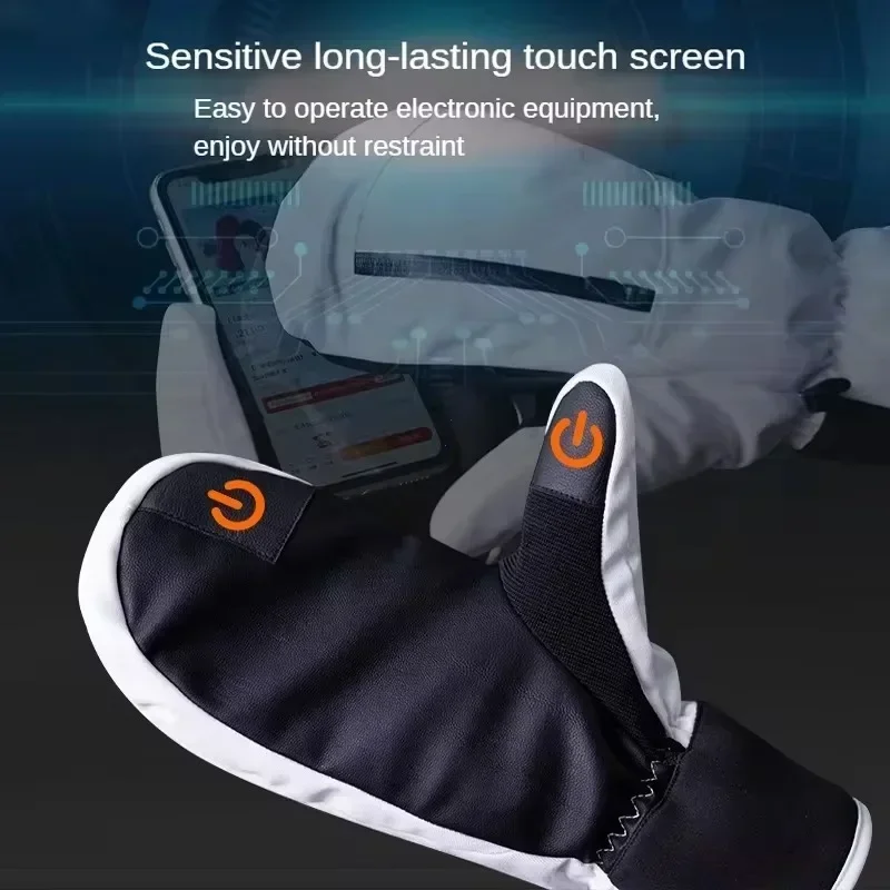 Winterskihandschoenen Waterdicht Snowboarden Touchscreen Thermische Dikke Sneeuwhandschoenen Heren Dames Sneeuwscooter Warme Wanten