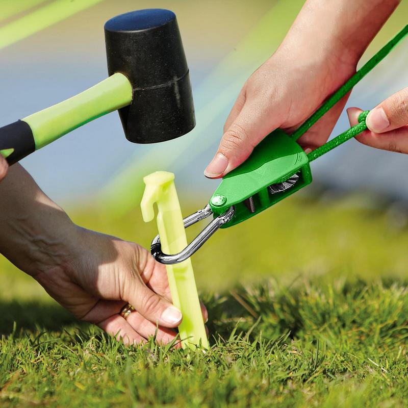 Kampeertent Vastbinden Touw Strakker Bevestiging Katrol Hangers Luifel Touw Haak Gesp Touw Aanhaalriemen Gereedschap