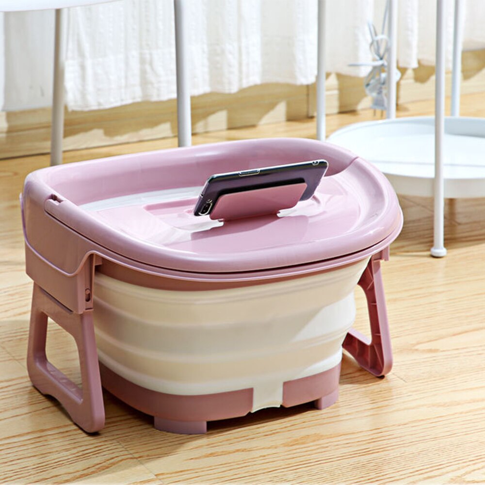 Foldable Foot Bath Barrel Foot Basin Bucket PP Folding Bucket Container Foot Tub Winter Water DIY Spa Foldable Massage Basin