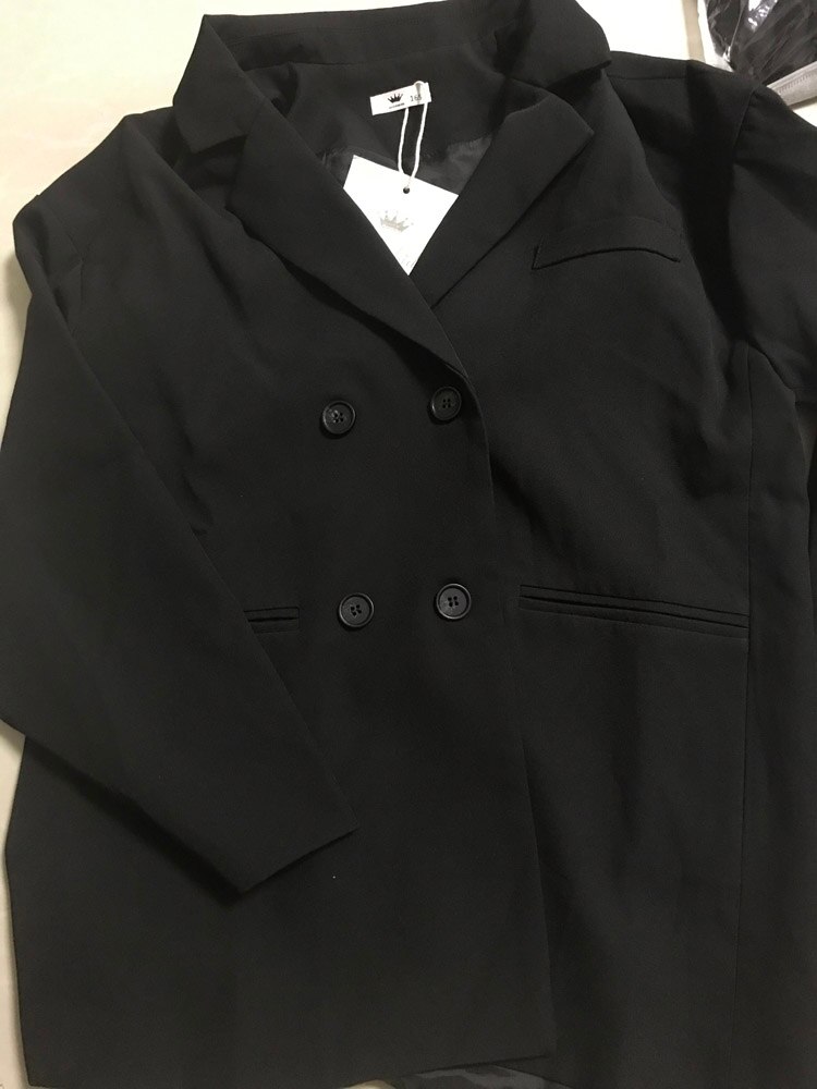 2022 novas crianças meninas meninos ternos coréia streetwear moda casual solto duplo breasted terno blazers jaqueta calça crianças adolescente: jacket / 14T