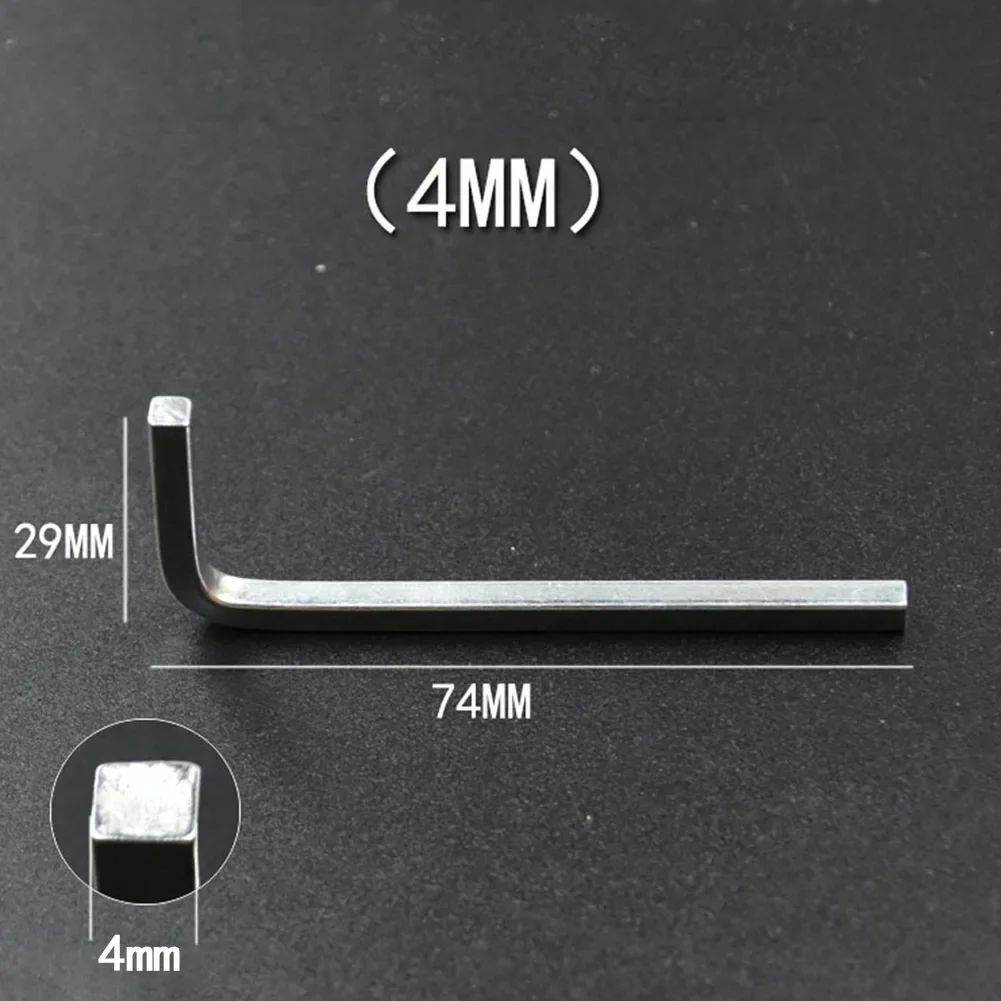Llave de cabeza cuadrada en forma de L de 3-10mm, llave cuadrada de 4 puntos, llave de acero al cromo vanadio, destornillador para apretar los tornillos cuadrados: Negro