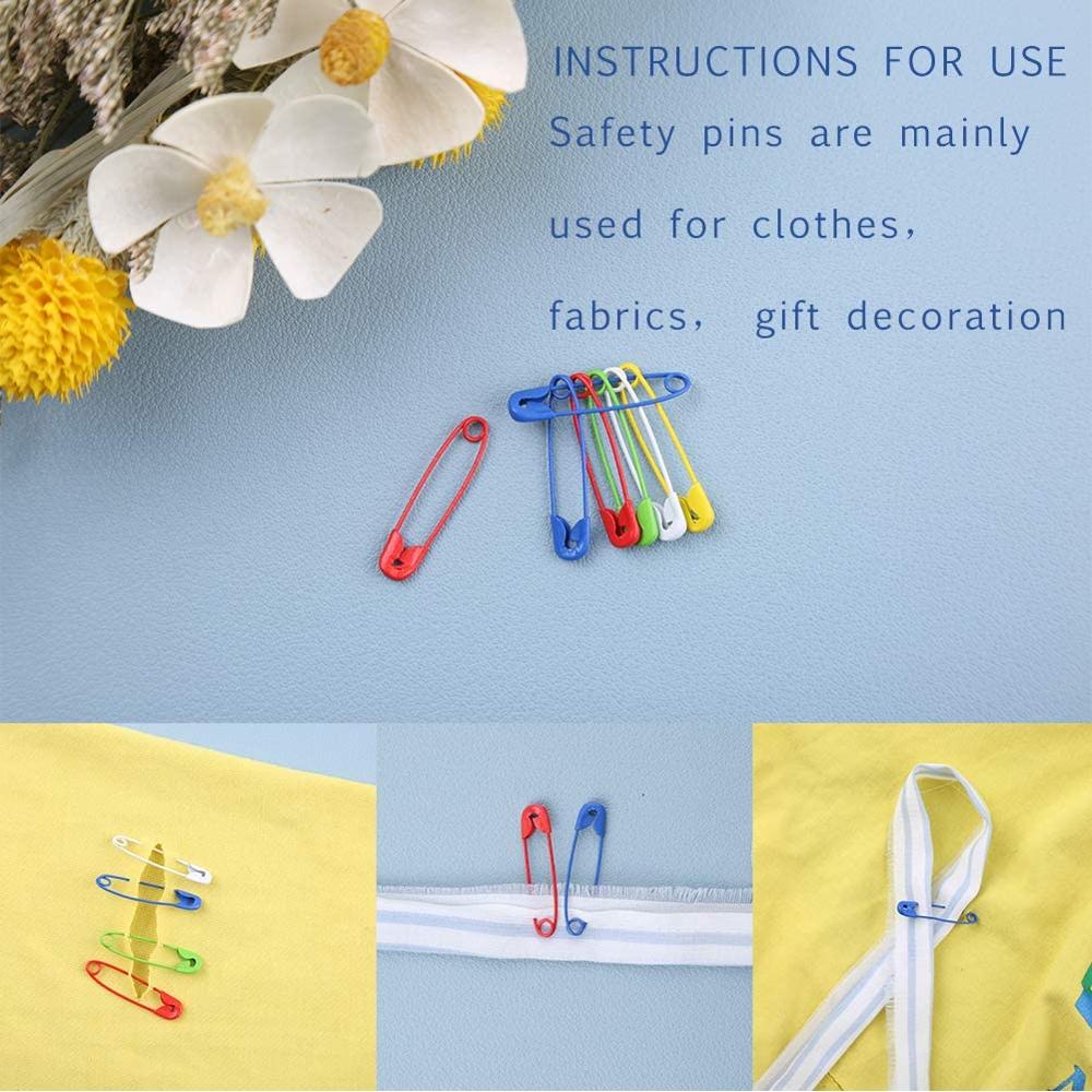 Lmdz 200 stk sikkerhetsnåler, fargerike malede sik... – Vicedeal, image size:1000x1000