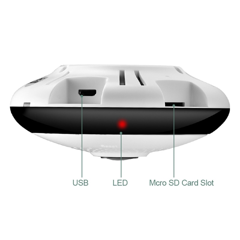 Ip Kamera Fisheye Panorama Kamera 1,3 Millionen Pixel Runde kabellos Heimat Netzwerk Kamera Eu Stecker