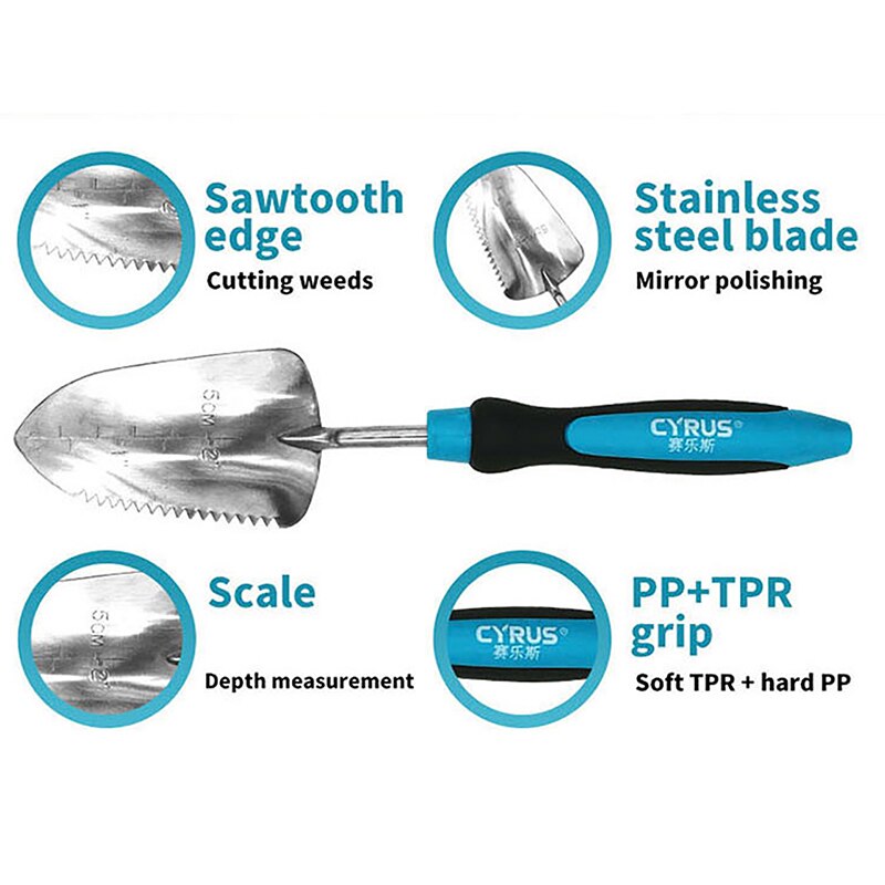 3Pcs Garden Tools Set Cultivating Planting Trowel Pruner Cultivator Shovels Spades Transplanter Small potted