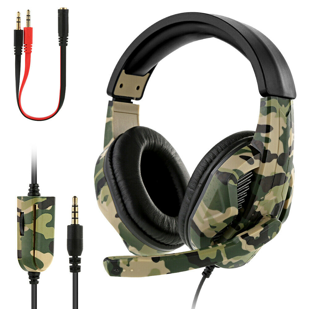 Internet Cafe Over-Ear Headsets Gaming & Mobiele Muziek Hoofdtelefoon Voor Cs Camouflage Geluiddichte Oortelefoon Met Microfoon D30