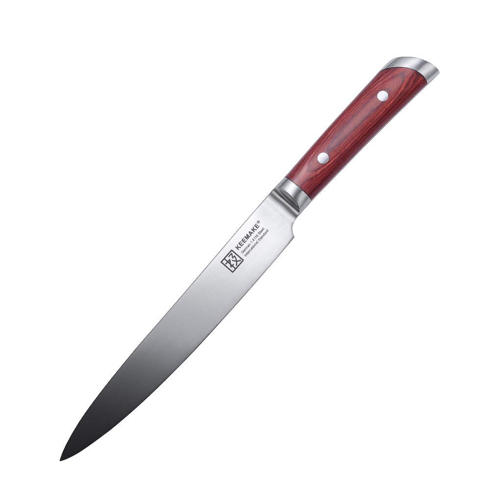 SUNNECKO-Juego de cuchillos de cocina Santoku con caja de , utensilio de cocina para Chef, para cortar carne y pan,: 8inch slicing knife