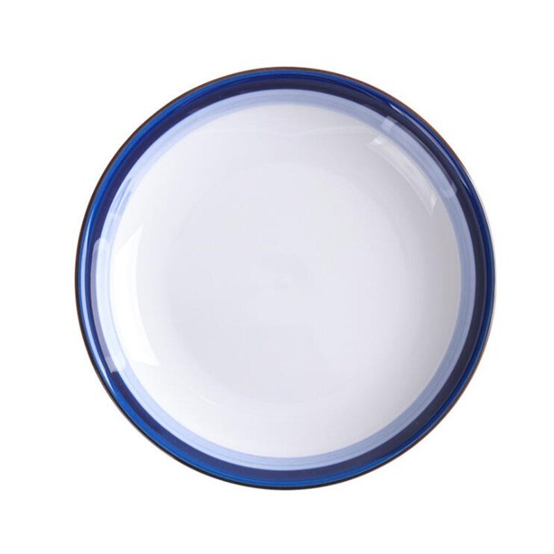 Assiette de cuisine en céramique | Assiette à dîner, dégradé bleu service de table, plats alimentaires, riz salade nouilles bol soupe outil de cuisine 1 pièce