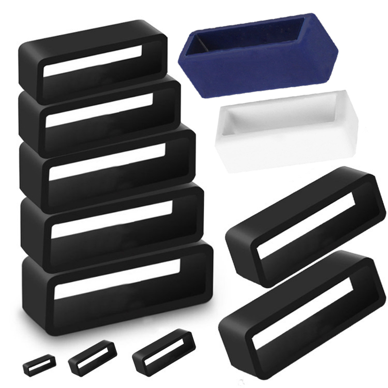 2-10Pcs Zwarte Horlogeband 12 16 18 20 22 24 26 28 30Mm Horloge Band Band keeper Loop Beveiliging Houder Retainer Ring Accessoires