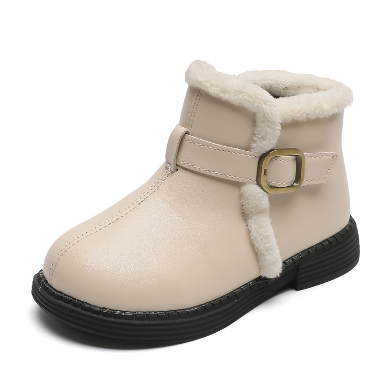 Capsella freundlicher mädchen herbst Winter riemchen stiefeletten freizeitschuhe Baby kinderstiefel größe 21-30: Beige / 23 ( innen 14 cm)
