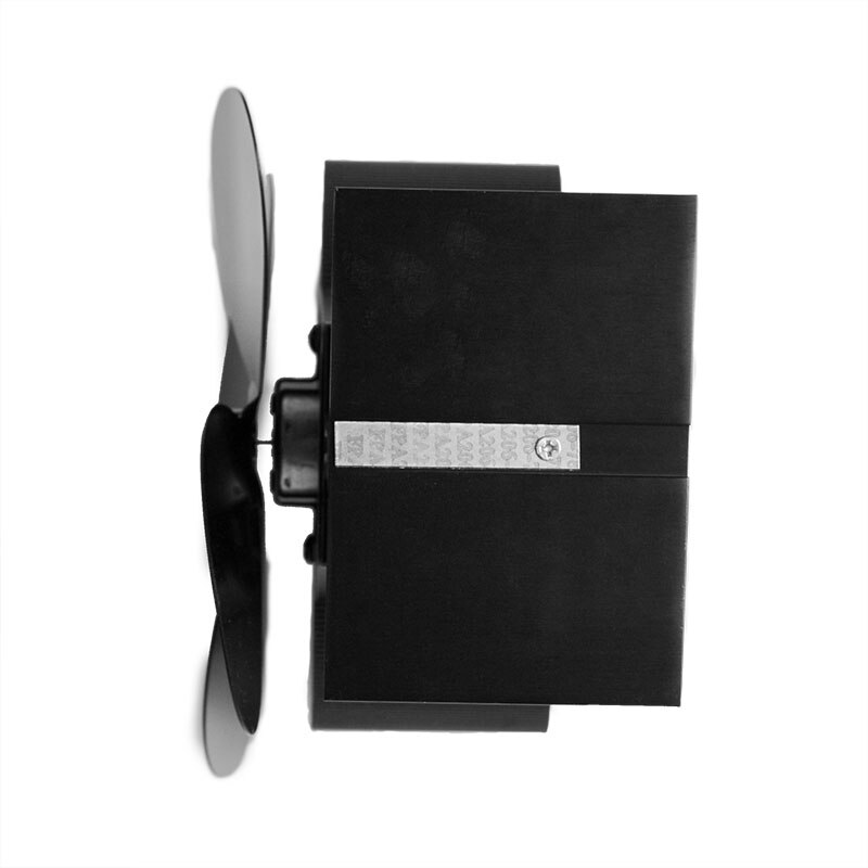 Fireplace 4 Blades Heat Powered Black Stove Fan Log Wood Burner Eco-fan Quiet Home Fireplace Fan Efficient Heat Distribution