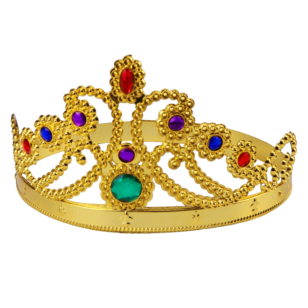 Royal King Plastic Crown Prince Costume Accessory Crown Toy for Happy Birthday Party Decoration