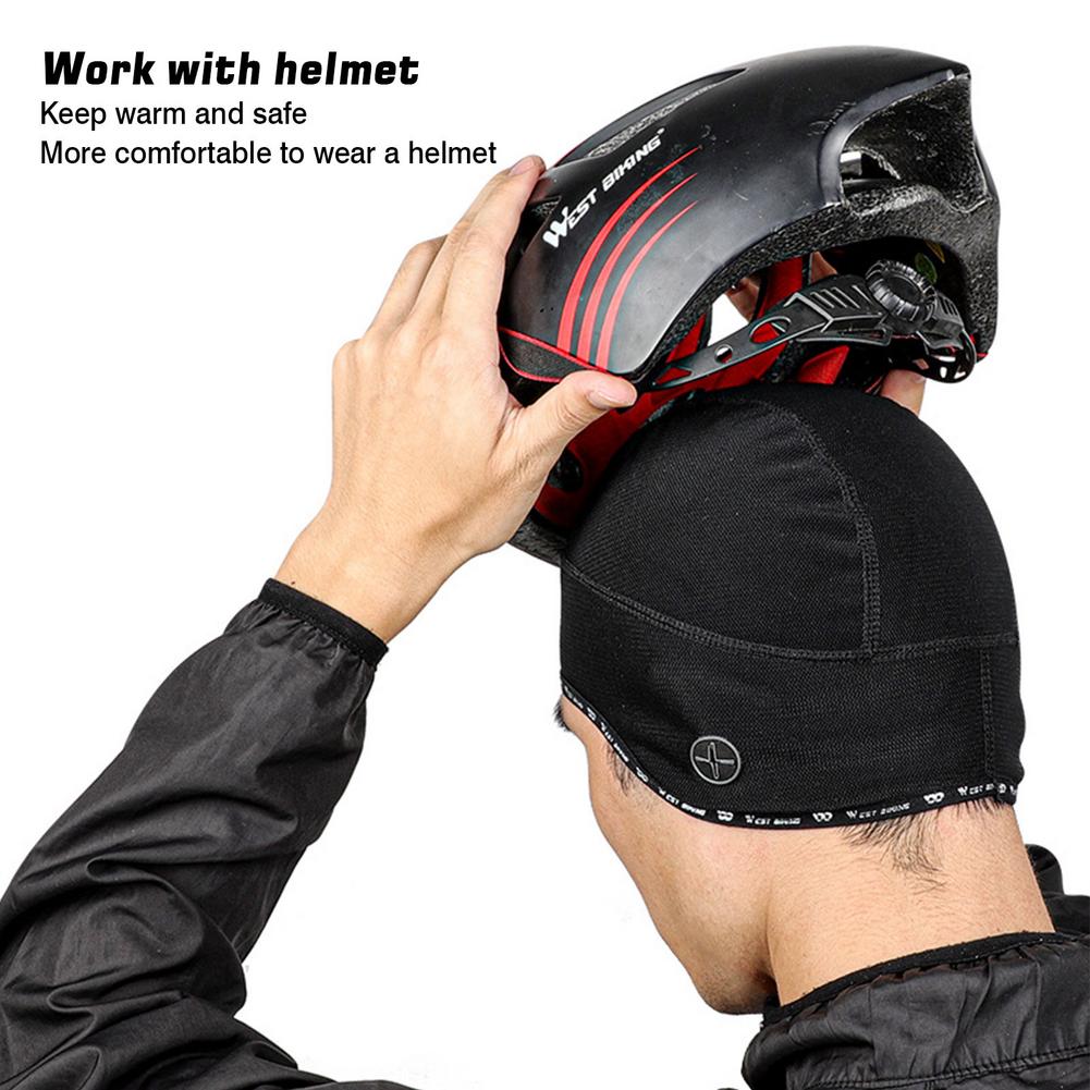 Skull Cap Helmet Liner Beanie with Ear Covers Earphone Hole