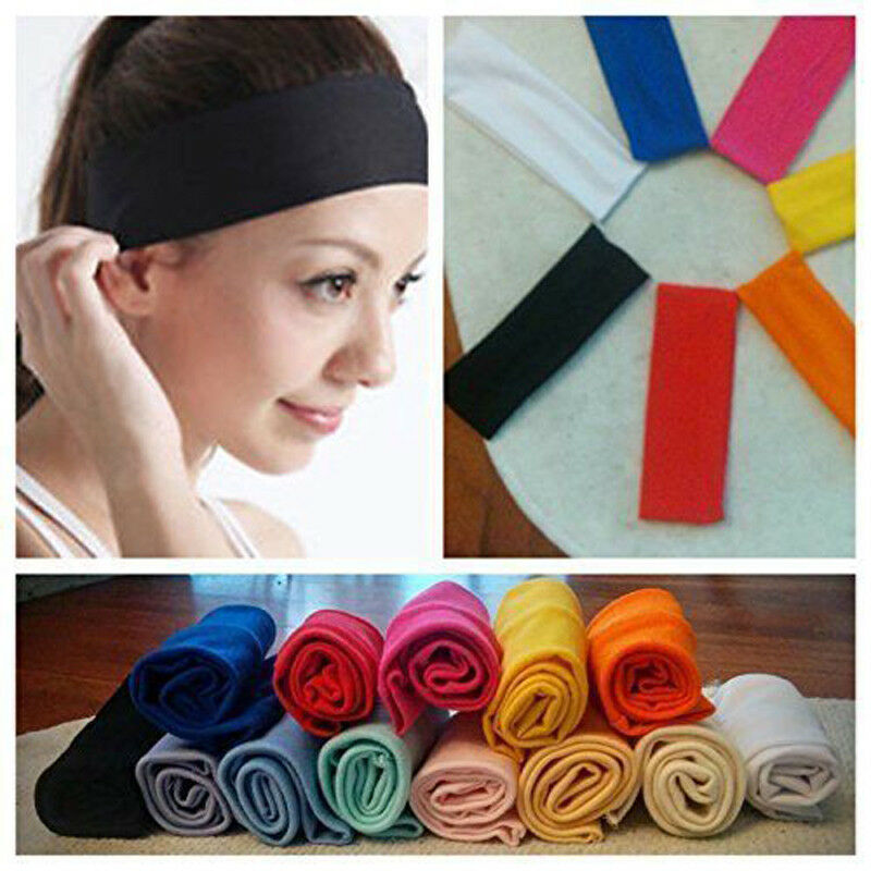 Banda para el sudor Diadema Elasticidad Bandas para el sudor Banda elástica para el cabello Seguridad deportiva Yoga Baloncesto Gimnasio Deporte para hombres y mujeres