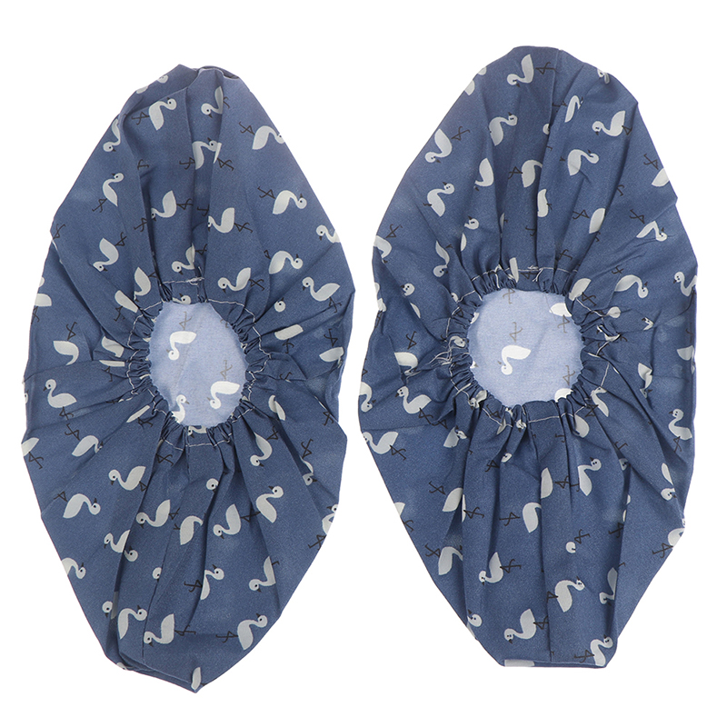 2PCS Thicken Reusable Elastic Shoe Covers Home Indoor Antiskid Overshoes Student Machine Room Bird Dust Proof Feet Covers: Blue