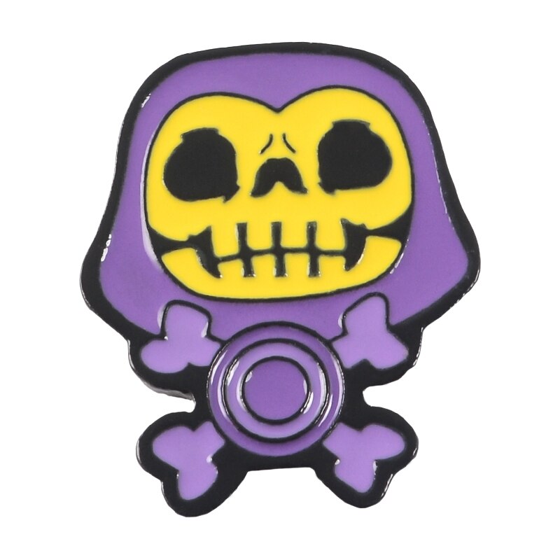 9Styles Skeletor Purple Hood Enamel Pin Masters of The Universe Badge Brooch Bag Clothes Lapel Classic Cartoon Jewelry: style6