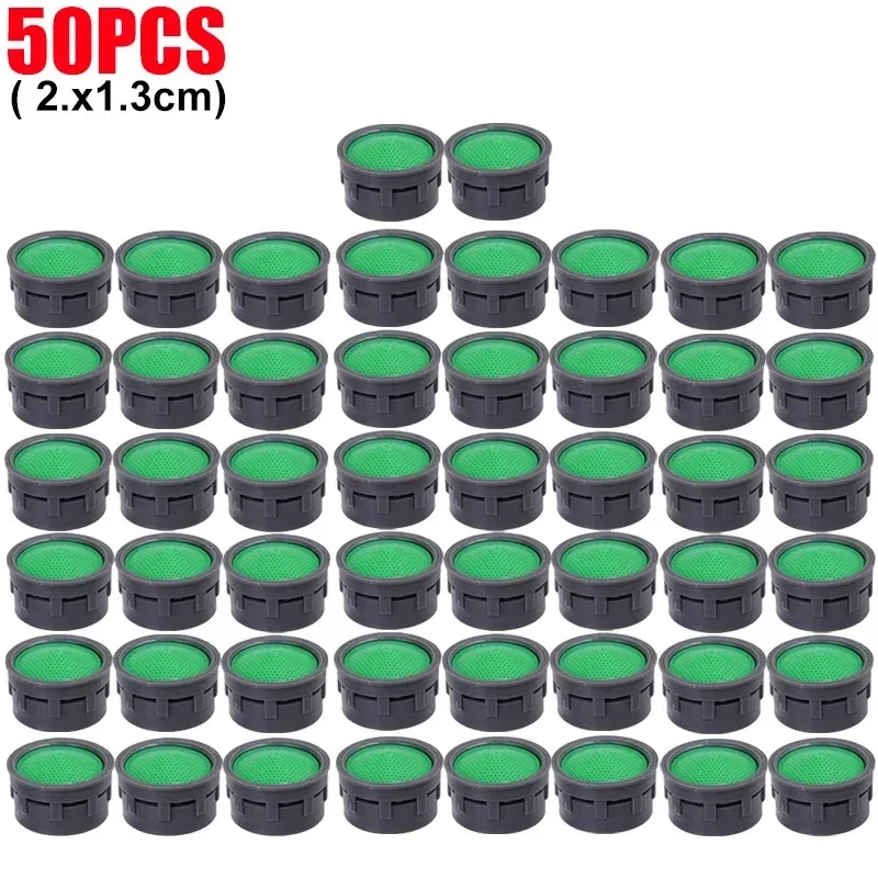 Aireador de grifo, boquilla de repuesto de inserción de plástico, filtro, limitador de flujo, antisalpicaduras, accesorios para lavabo, 50/5 Uds.: Morado