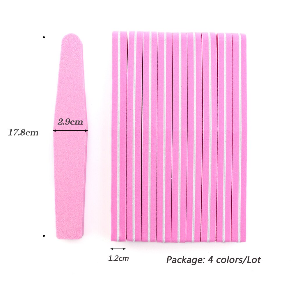4 Uds limas de esmalte de uñas esponja para lijar 100/180 puntas de espuma amortiguadoras de uñas bloque accesorios de pedicura herramientas de manicura BEA45