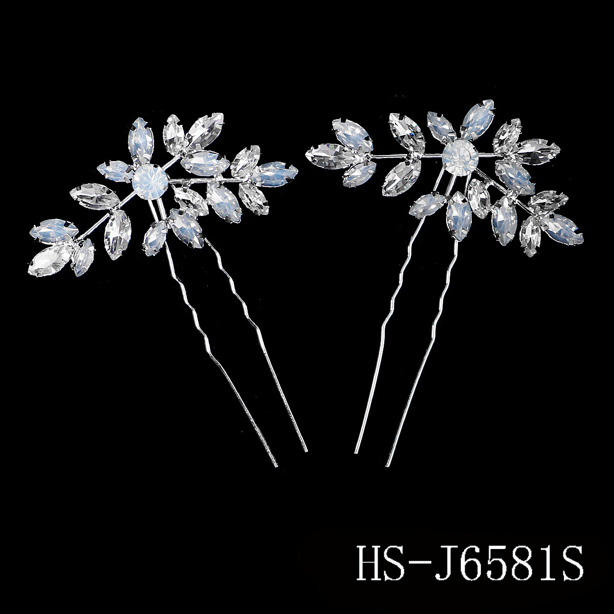 Épingles à cheveux en perles et strass pour femmes, couleur argent, bijoux de tête, bâton en cristal, accessoires pour cheveux de mariée, pince à cheveux de mariage