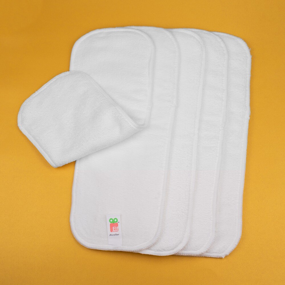 Elf-insertos de pañales reutilizables, mejor microfibra, 3 capas de absorción, accesorios de forro lavables, 6 uds.