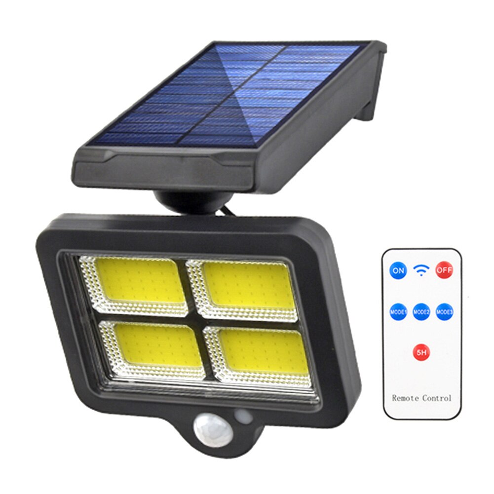 LED Solar Wall Light Outdoors Motion Sensor Waterproof Garden Lighting + 5m Extension Cable Courtyard Fence Driveway Street Lamp