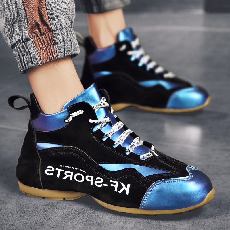 Efterår mænd høj top golfsko ko muskel anti-skrid sportssko mænd skjult hæl golfsko til mænd mærke gym sneakers dreng