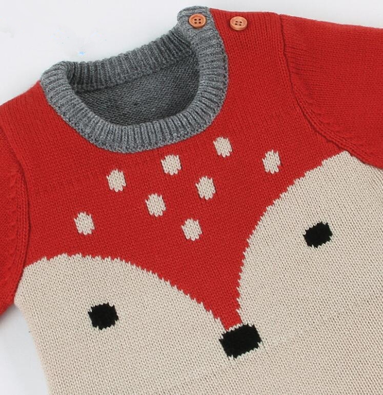 Vêtements tricotés pour bébés et -né | Barboteuse, en coton, imprimé renard, manches longues, combinaison pour garçons et filles, printemps