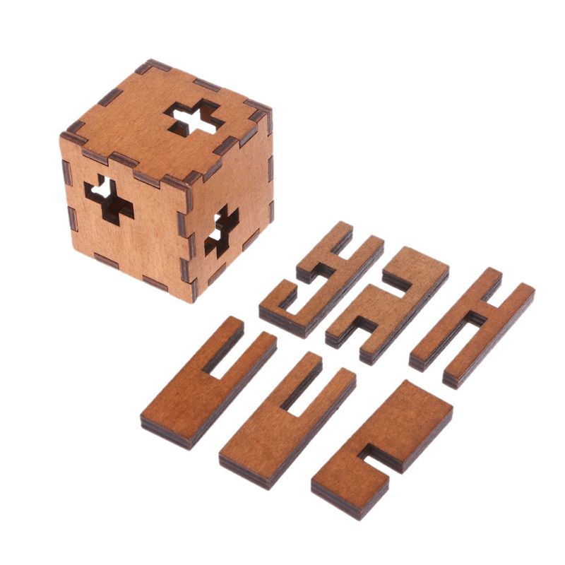 Cubo suizo de madera para niños, caja de rompecabezas secreto, juguete rompecabezas de madera, C5AA