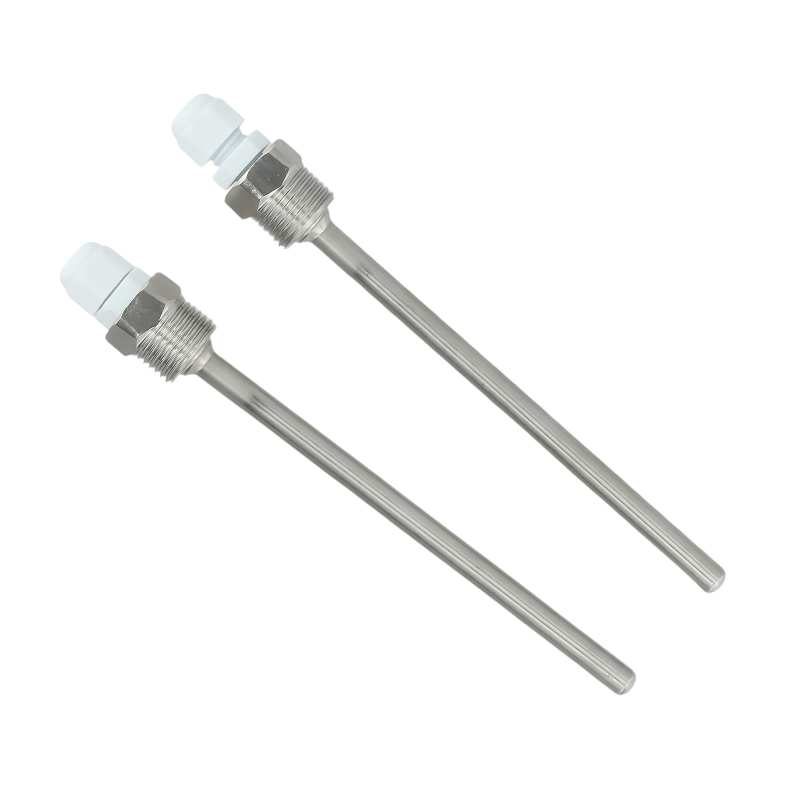 2 unidades de termopozo de acero inoxidable de 30-300 mm con rosca G de 1/2 pulgada máx. Presión PN40 para bolsillo de manga de inmersión del sensor de temperatura: Rojo