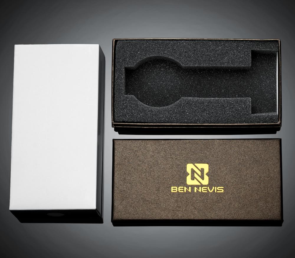 BEN NEVIS-reloj deportivo de lujo para hombre, de cuarzo, resistente al agua, con fecha de silicona, luminoso, caja de
